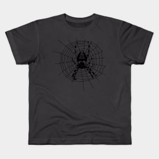 Garden spider (Araneus) silhouette Kids T-Shirt